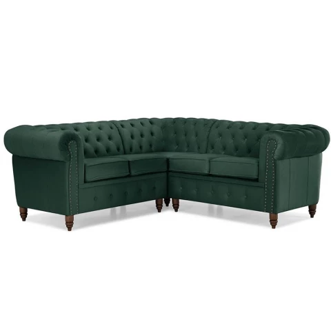 Narożnik pięcioosobowy pikowany Chesterfield VINCENT