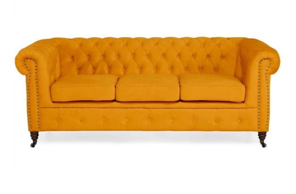 Sofa trzyosobowa pikowana Chesterfield VINCENT - meble