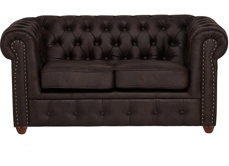 Sofa dwuosobowa z funkcją spania pikowana glamour Chesterfield VINCENT 3