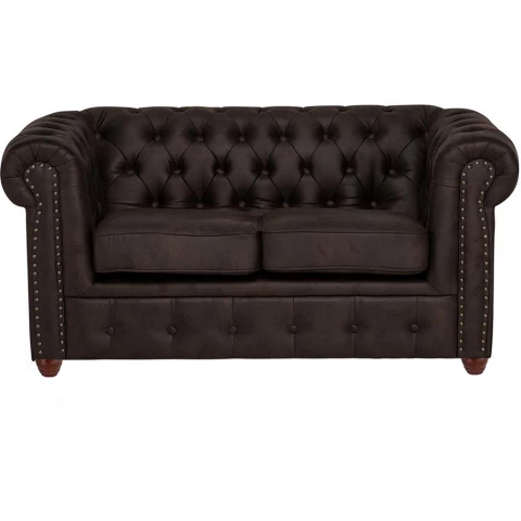 Sofa dwuosobowa z funkcją spania pikowana glamour Chesterfield...