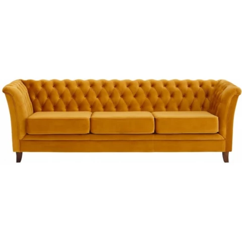 Sofa trzyosobowa z funkcją spania pikowana Chesterfield HASSO