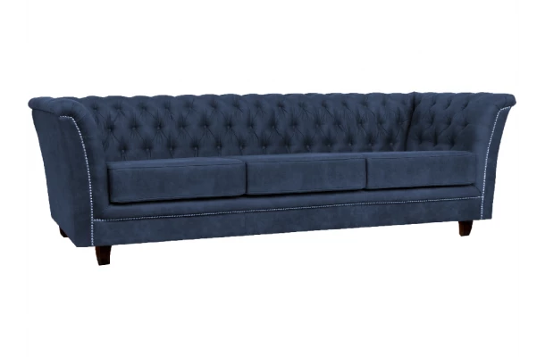 Sofa trzyosobowa pikowana Chesterfield HASSO - trzyosobowe