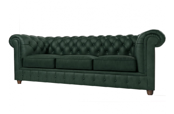 Sofa trzyosobowa z funkcja spania pikowana Chesterfield SOLARIS 3