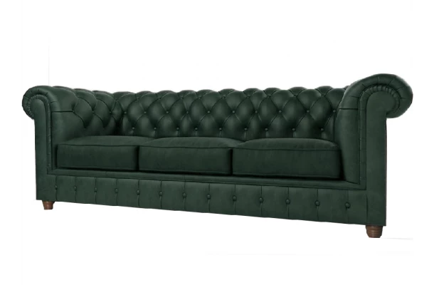 Sofa trzyosobowa pikowana Chesterfield SOLARIS 3 - trzyosobowe