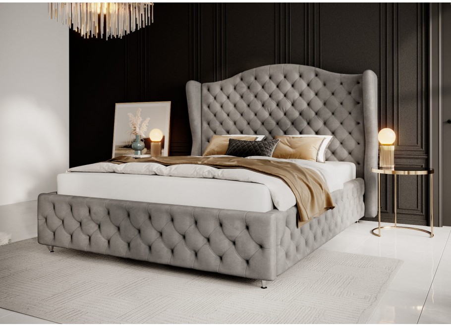 Łóżko Royal tapicerowane 160x200 Tk. Magic Velvet 2241 2