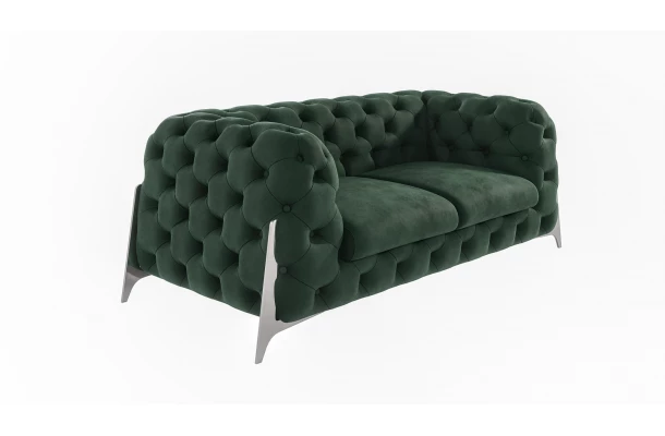 Sofa dwuosobowa pikowana glamour Chesterfield KALIFORNIA 2 - nowoczesne Sofa dwuosobowa pikowana glamour Chesterfield KALIFORNIA 2 - nowoczesne