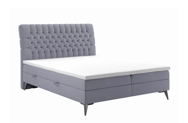 Łóżko kontynentalne pikowane glamour KOLIN - design i funkcjonalnosc w parze