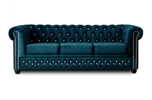 Sofa trzyosobowa pikowana Chesterfield FELIX BLINK 3 - sofy