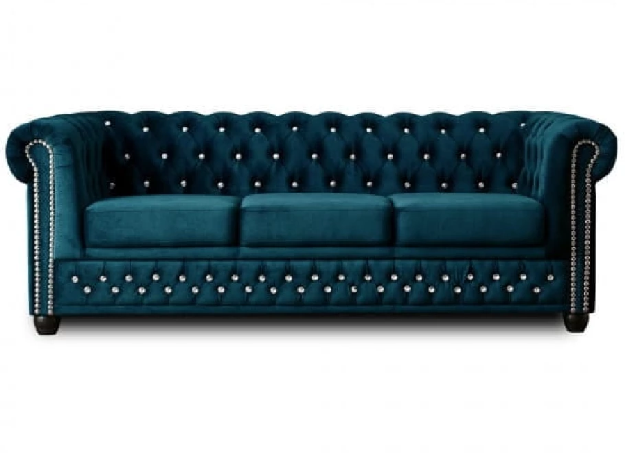 Sofa trzyosobowa pikowana Chesterfield FELIX BLINK 3