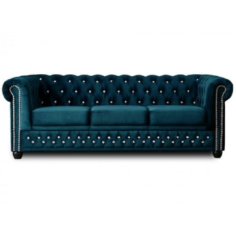 Sofa trzyosobowa pikowana Chesterfield FELIX BLINK 3