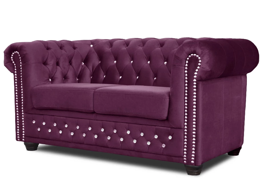 Sofa dwuosobowa z funkcją spania pikowana Chesterfield FELIX BLINK 2 Sofa dwuosobowa z funkcją spania pikowana Chesterfield FELIX BLINK 2