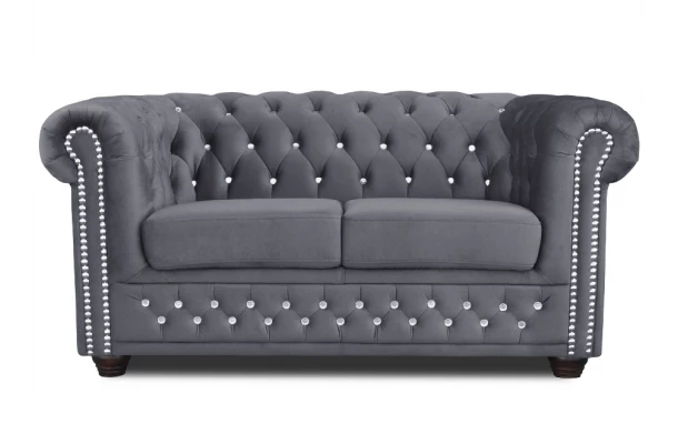 Sofa dwuosobowa pikowana Chesterfield FELIX BLINK 2 - dwuosobowe