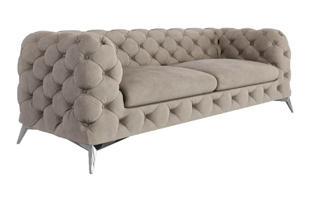 Sofa trzyosobowa  pikowana glamour Chesterfield TEO 2,5 - trzyosobowe