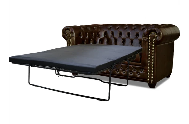 Sofa dwuosobowa z funkcją spania pikowana Chesterfield FELIX 2 - dwuosobowe