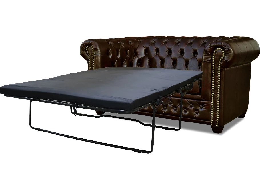 Sofa dwuosobowa z funkcją spania pikowana Chesterfield FELIX 2