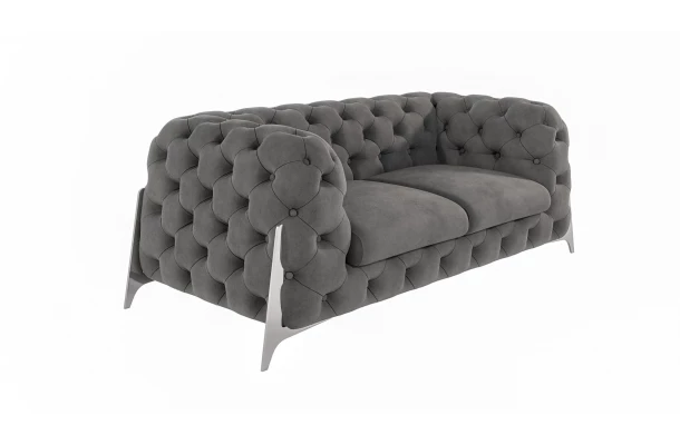 Sofa dwuosobowa pikowana glamour Chesterfield KALIFORNIA 2 - meble Sofa dwuosobowa pikowana glamour Chesterfield KALIFORNIA 2 - meble
