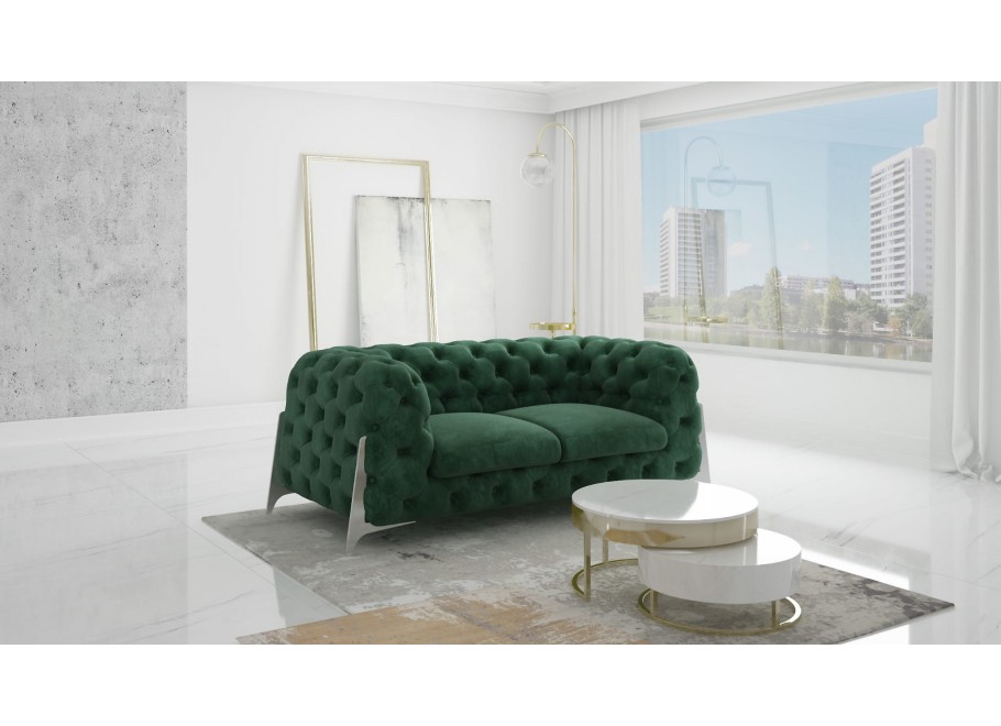 Sofa dwuosobowa pikowana glamour Chesterfield KALIFORNIA 2 15