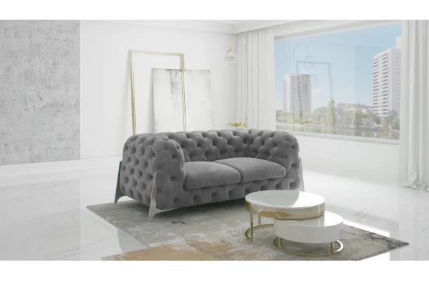 Sofa dwuosobowa pikowana glamour Chesterfield KALIFORNIA 2 - design i funkcjonalnosc w parze Sofa dwuosobowa pikowana glamour Chesterfield KALIFORNIA 2 - design i funkcjonalnosc w parze