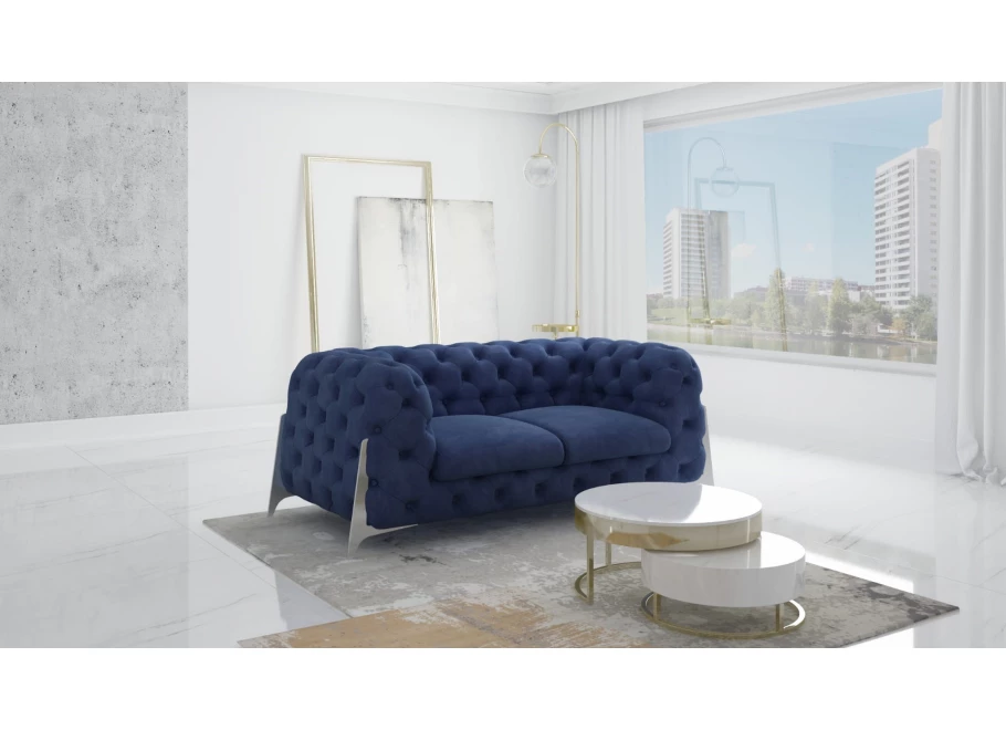 Sofa dwuosobowa pikowana glamour Chesterfield KALIFORNIA 2 Sofa dwuosobowa pikowana glamour Chesterfield KALIFORNIA 2