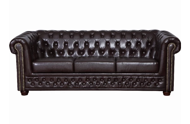 Sofa trzyosobowa pikowana Chesterfield FELIX 3 - design i funkcjonalnosc w parze