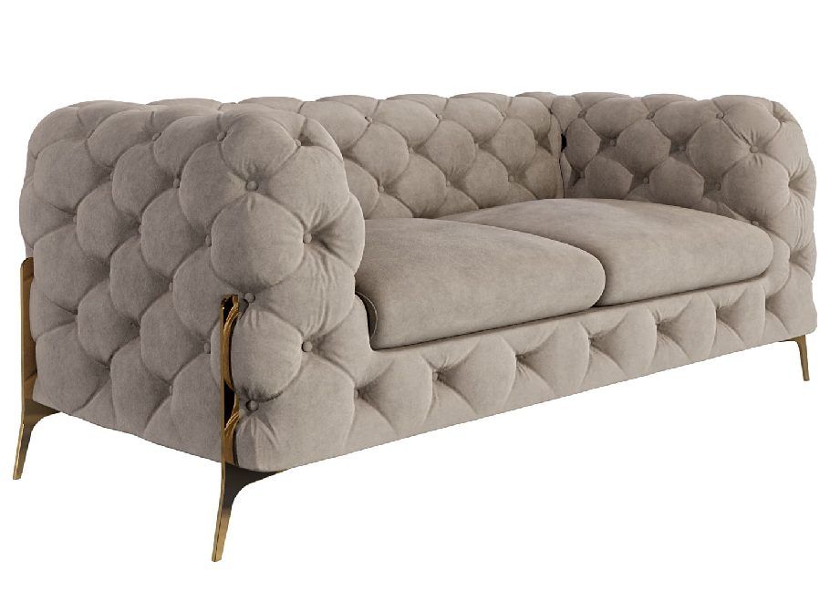 Sofa dwuosobowa pikowana glamour Chesterfield TEO HIGH 2 3