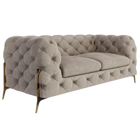 Sofa dwuosobowa pikowana glamour Chesterfield TEO HIGH 2