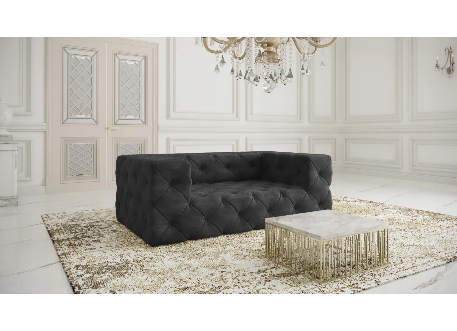Sofa dwuosobowa pikowana premium Chesterfield BENTLEY