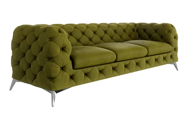 Sofa trzyosobowa pikowana glamour Chesterfield TEO 3 - sofy Sofa trzyosobowa pikowana glamour Chesterfield TEO 3 - sofy
