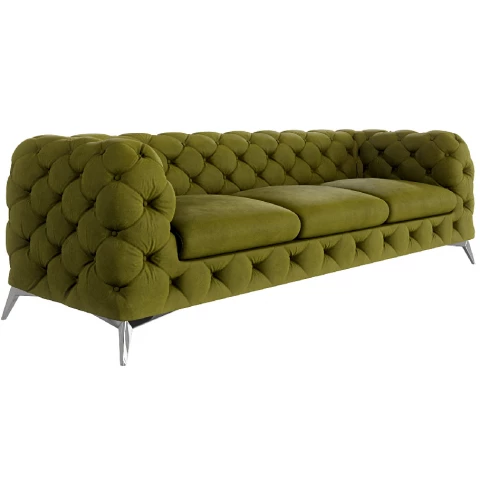 Sofa trzyosobowa pikowana glamour Chesterfield TEO 3