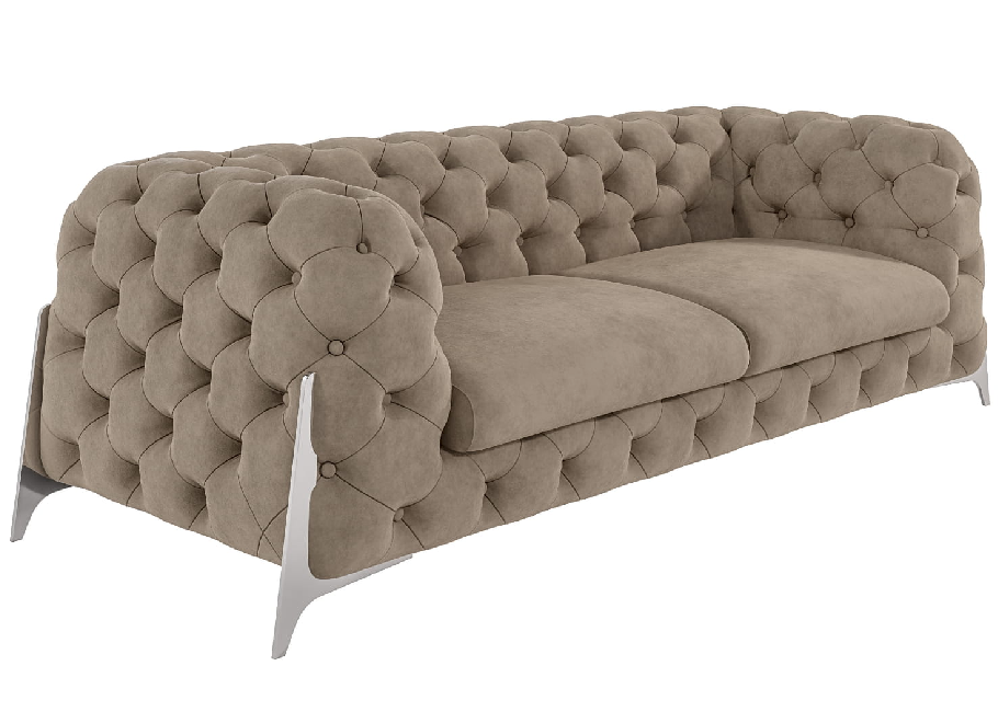 Sofa trzyosobowa pikowana glamour Chesterfield KALIFORNIA 3 4