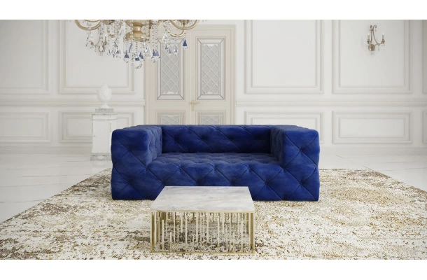 Sofa dwuosobowa pikowana premium Chesterfield BENTLEY - design i funkcjonalnosc w parze