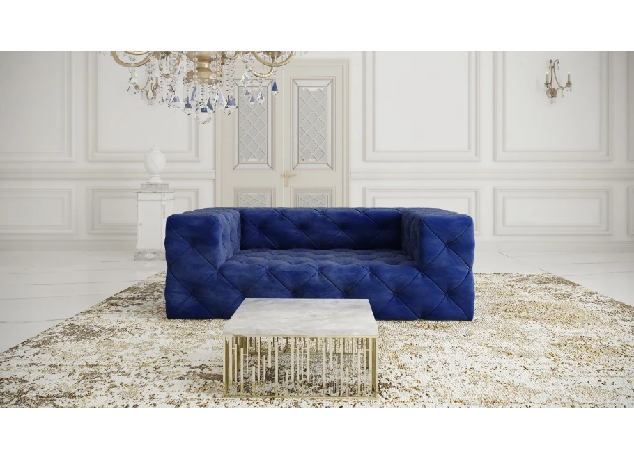 Sofa dwuosobowa pikowana premium Chesterfield BENTLEY