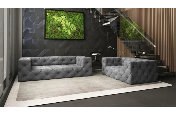 Sofa dwuosobowa pikowana premium Chesterfield BENTLEY - design i funkcjonalnosc w parze