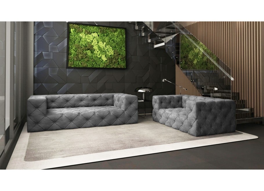 Sofa dwuosobowa pikowana premium Chesterfield BENTLEY 20