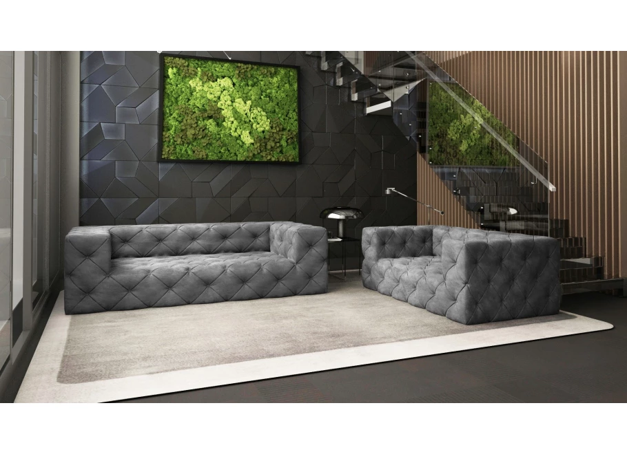 Sofa dwuosobowa pikowana premium Chesterfield BENTLEY