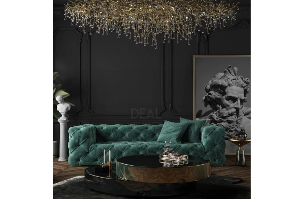 Sofa dwuosobowa pikowana premium Chesterfield BENTLEY - design i funkcjonalnosc w parze