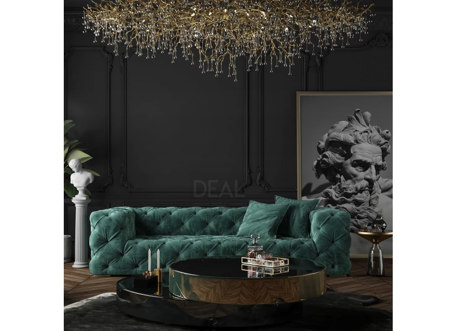 Sofa dwuosobowa pikowana premium Chesterfield BENTLEY