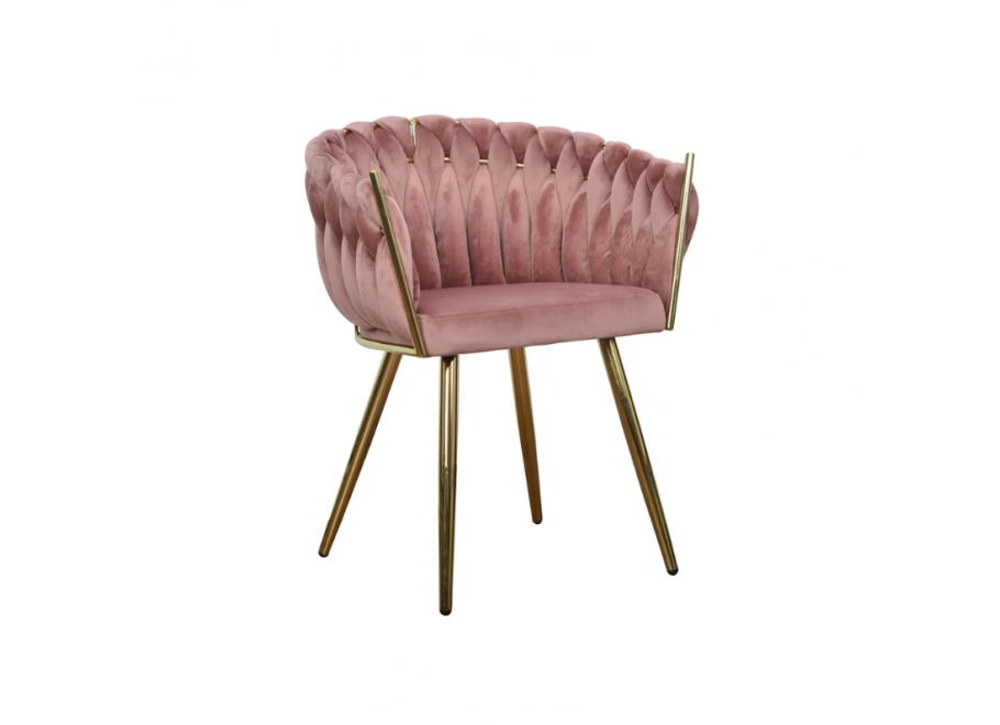 Krzesło tapicerowane złote Diego 4