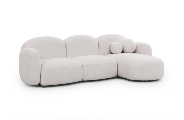 Narożnik pięcioosobowy z ozdobnymi poduszkami Bloop - design i funkcjonalnosc w parze