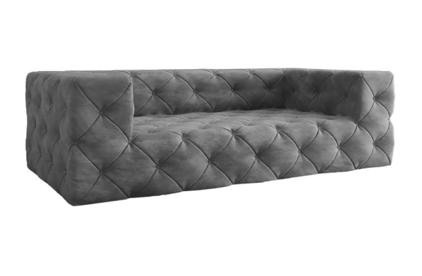 Sofa trzyosobowa pikowana premium Chesterfield BENTLEY - komfortowe