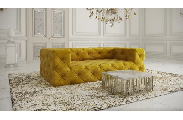 Sofa trzyosobowa pikowana premium Chesterfield BENTLEY - design i funkcjonalnosc w parze