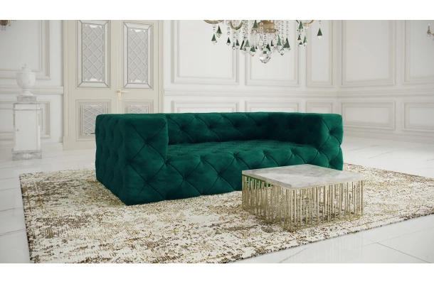 Sofa trzyosobowa pikowana premium Chesterfield BENTLEY - design i funkcjonalnosc w parze