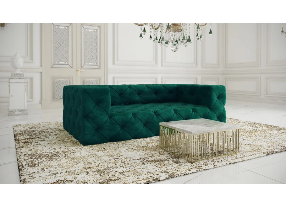 Sofa trzyosobowa pikowana premium Chesterfield BENTLEY