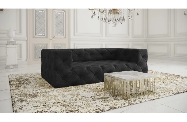 Sofa trzyosobowa pikowana premium Chesterfield BENTLEY - design i funkcjonalnosc w parze