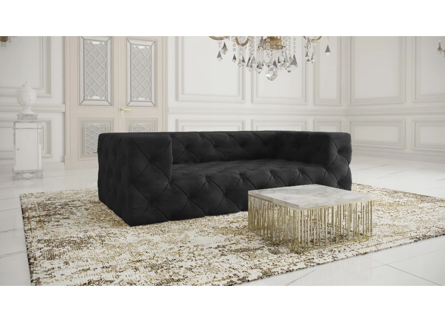 Sofa trzyosobowa pikowana premium Chesterfield BENTLEY
