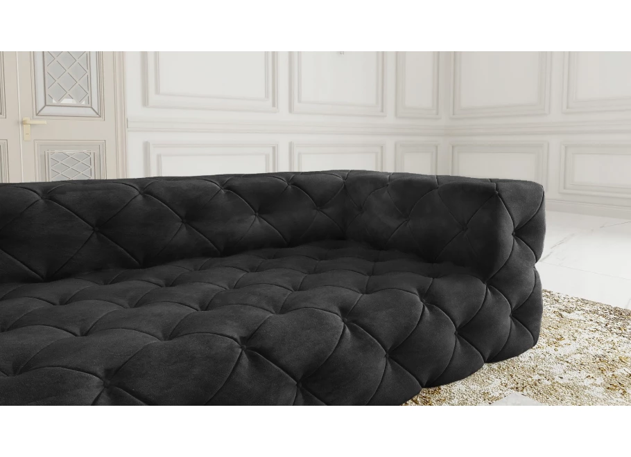 Sofa trzyosobowa pikowana premium Chesterfield BENTLEY