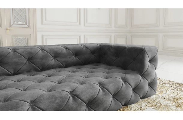 Sofa trzyosobowa pikowana premium Chesterfield BENTLEY - design i funkcjonalnosc w parze