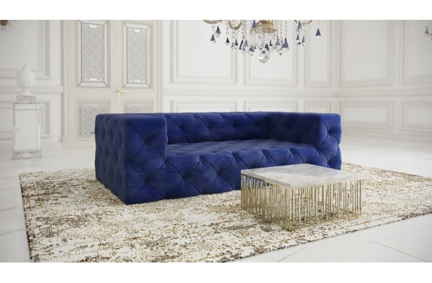 Sofa trzyosobowa pikowana premium Chesterfield BENTLEY - design i funkcjonalnosc w parze