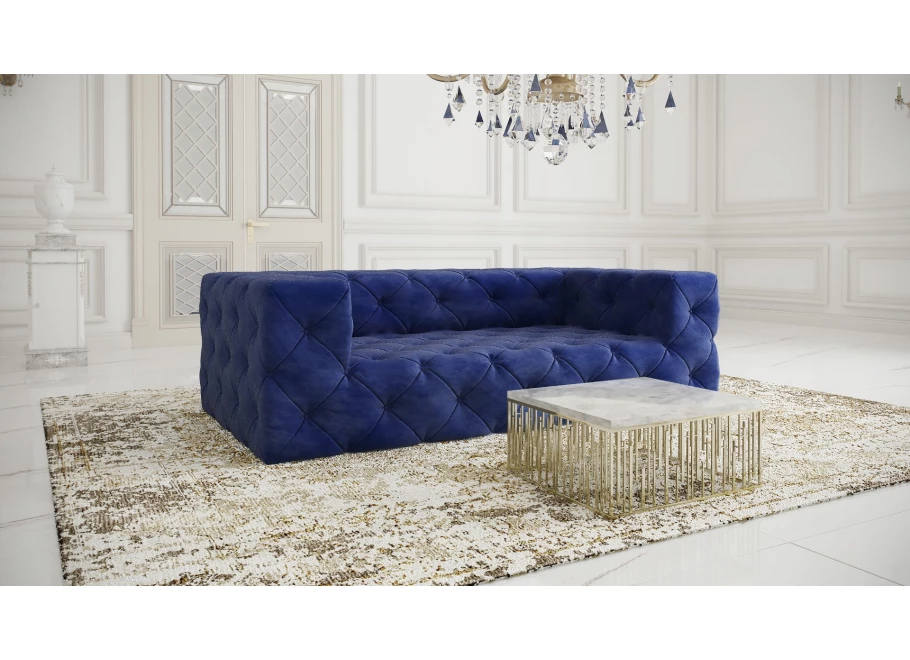 Sofa trzyosobowa pikowana premium Chesterfield BENTLEY