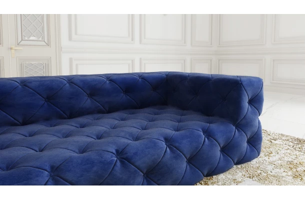 Sofa trzyosobowa pikowana premium Chesterfield BENTLEY - design i funkcjonalnosc w parze